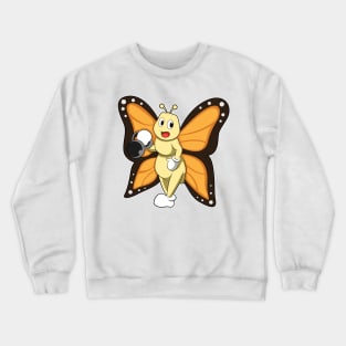 Butterfly at Bodybuilding with Dumbbell Crewneck Sweatshirt